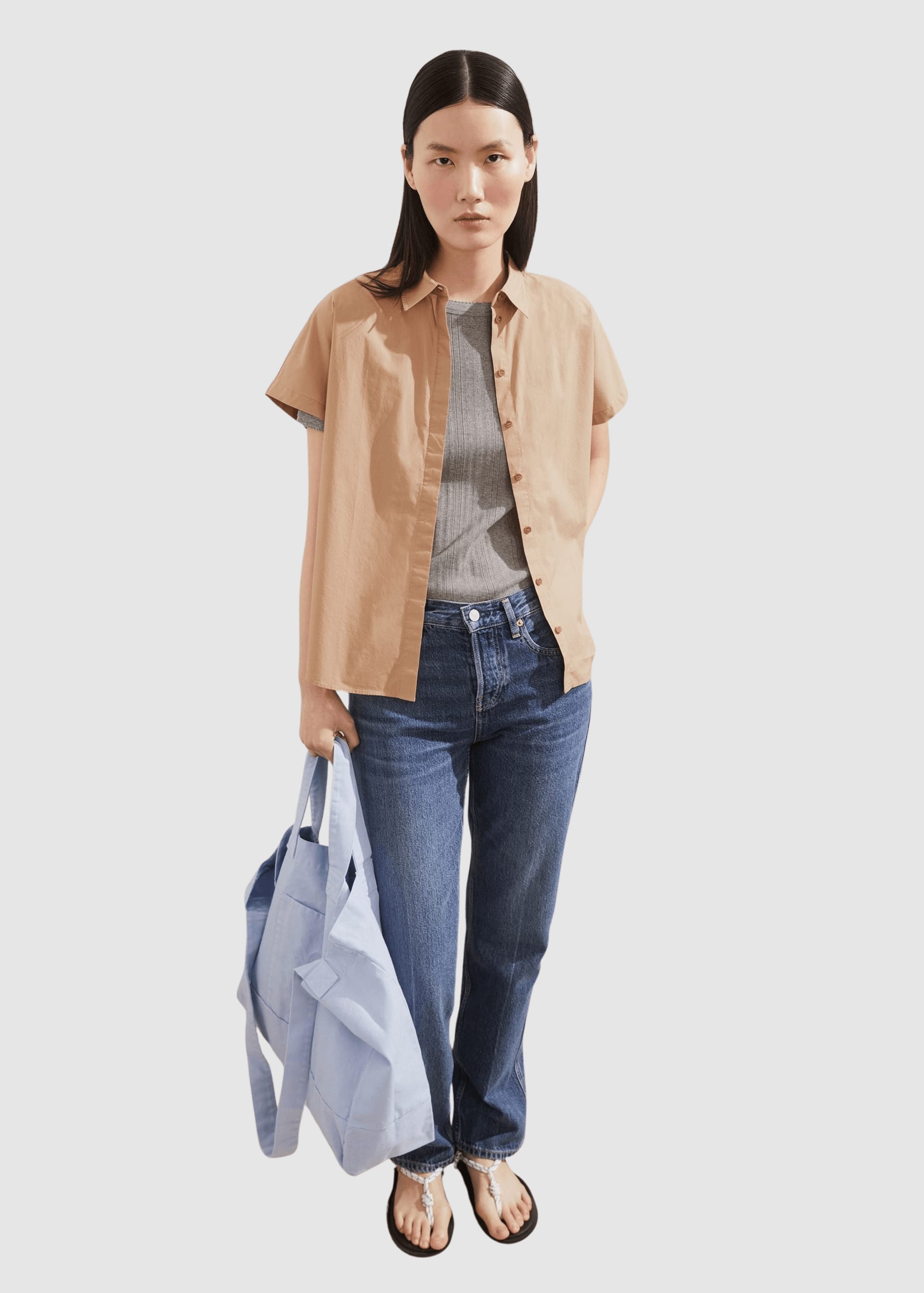 Poplin Larisaana Blouse True Camel