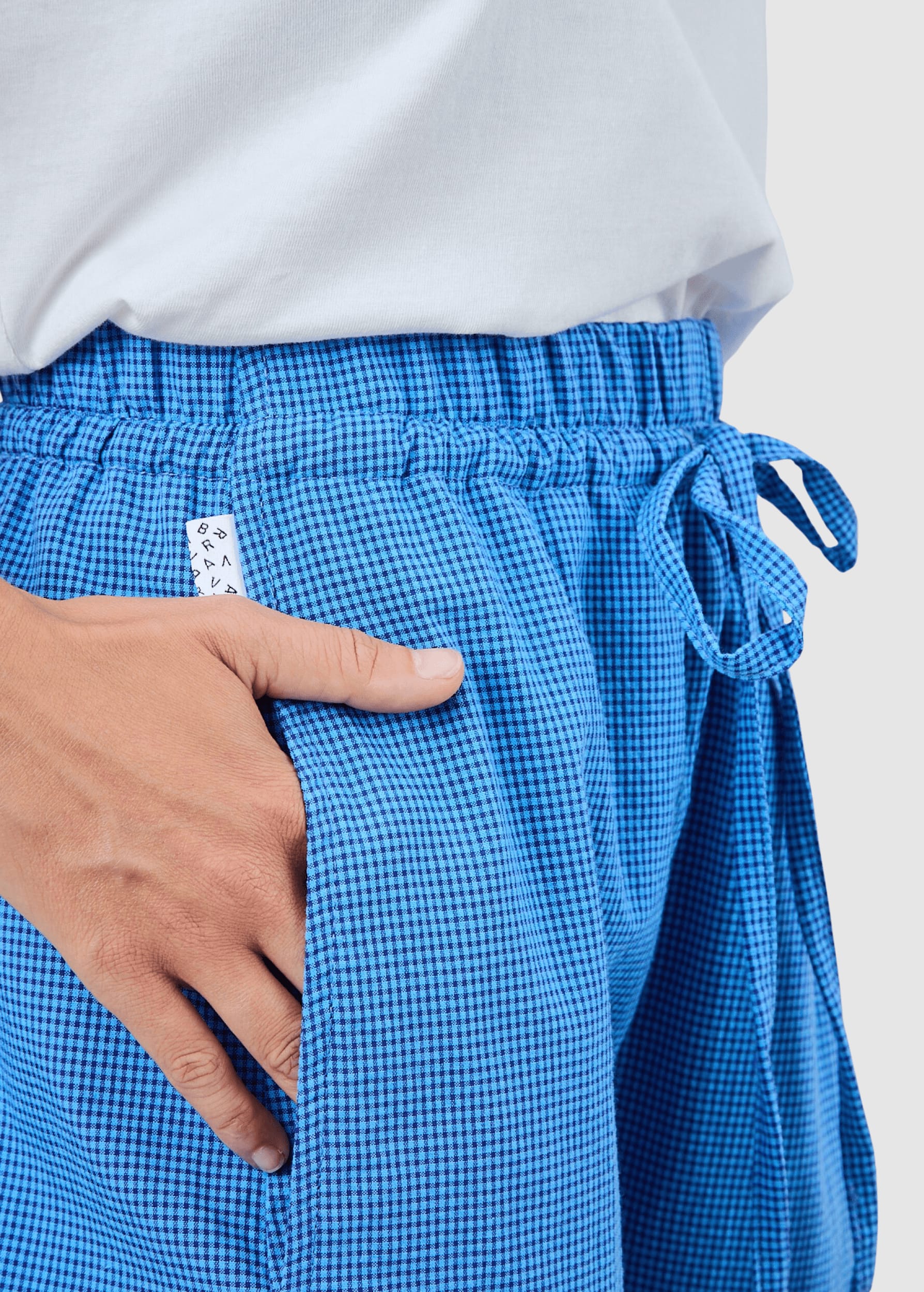 Checks Balloon Pants Blue