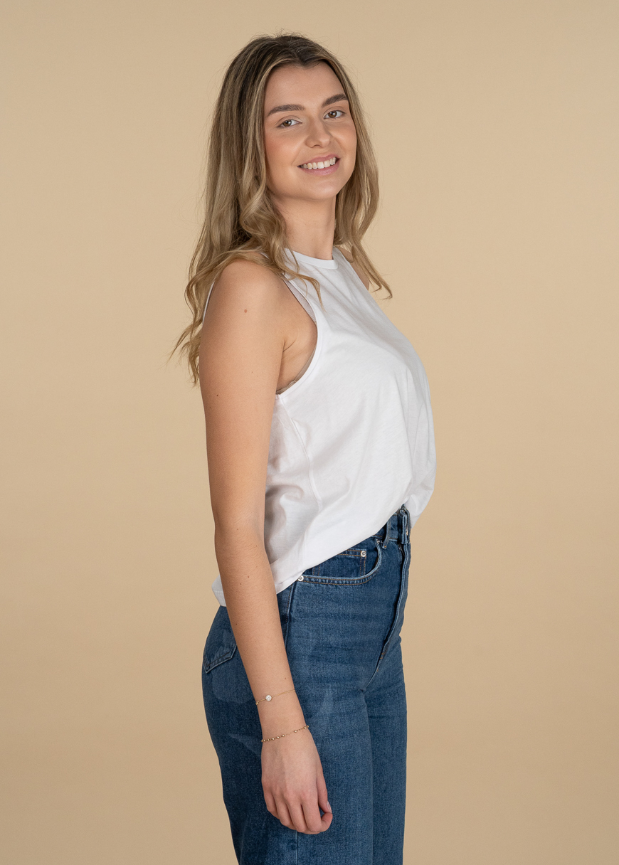 Cropped Oversized Tanktop Woman Cropped Oversized Tanktop Woman