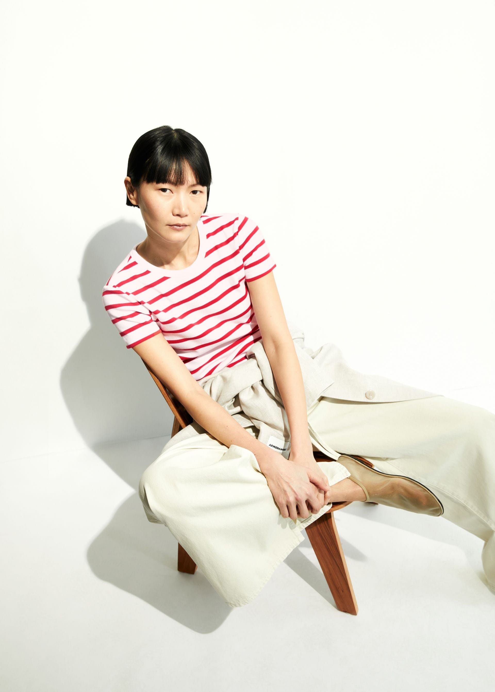 Kardaa Stripe T-Shirt Pink Mist-Mars Red