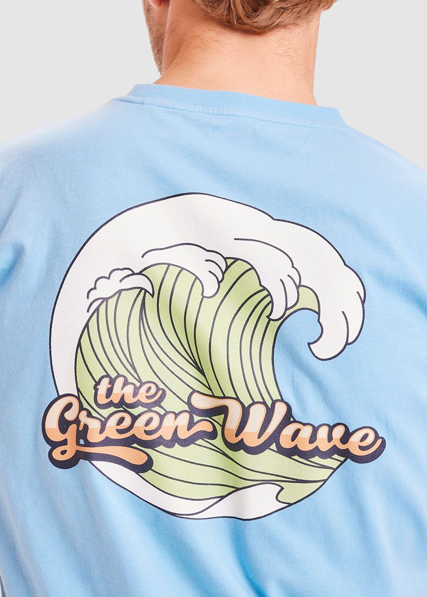 Alder The Green Wave Print Tee Alder The Green Wave Print Tee