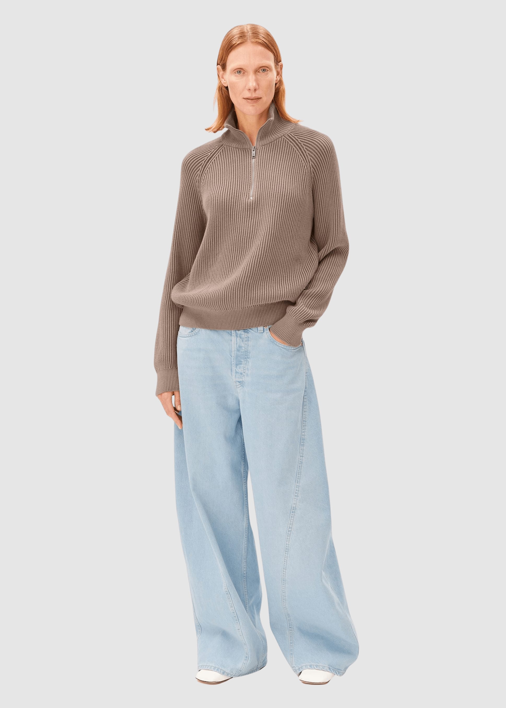 Troyer Vanisé Knit Sweater Cinnamon Dust-Dark Cinnamon Dust