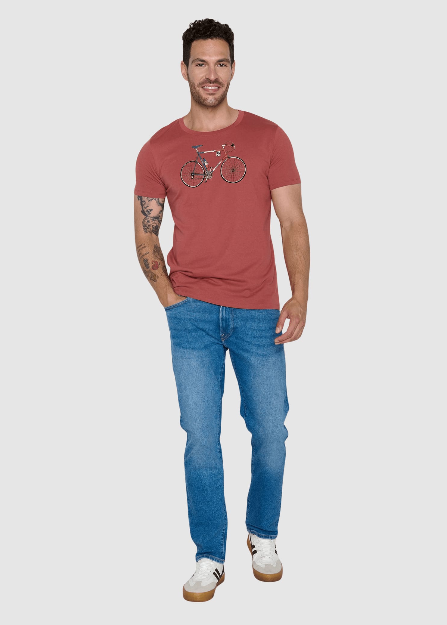 Bike Jacques Guide T-Shirt Sunset Red Bike Jacques Guide T-Shirt Sunset Red