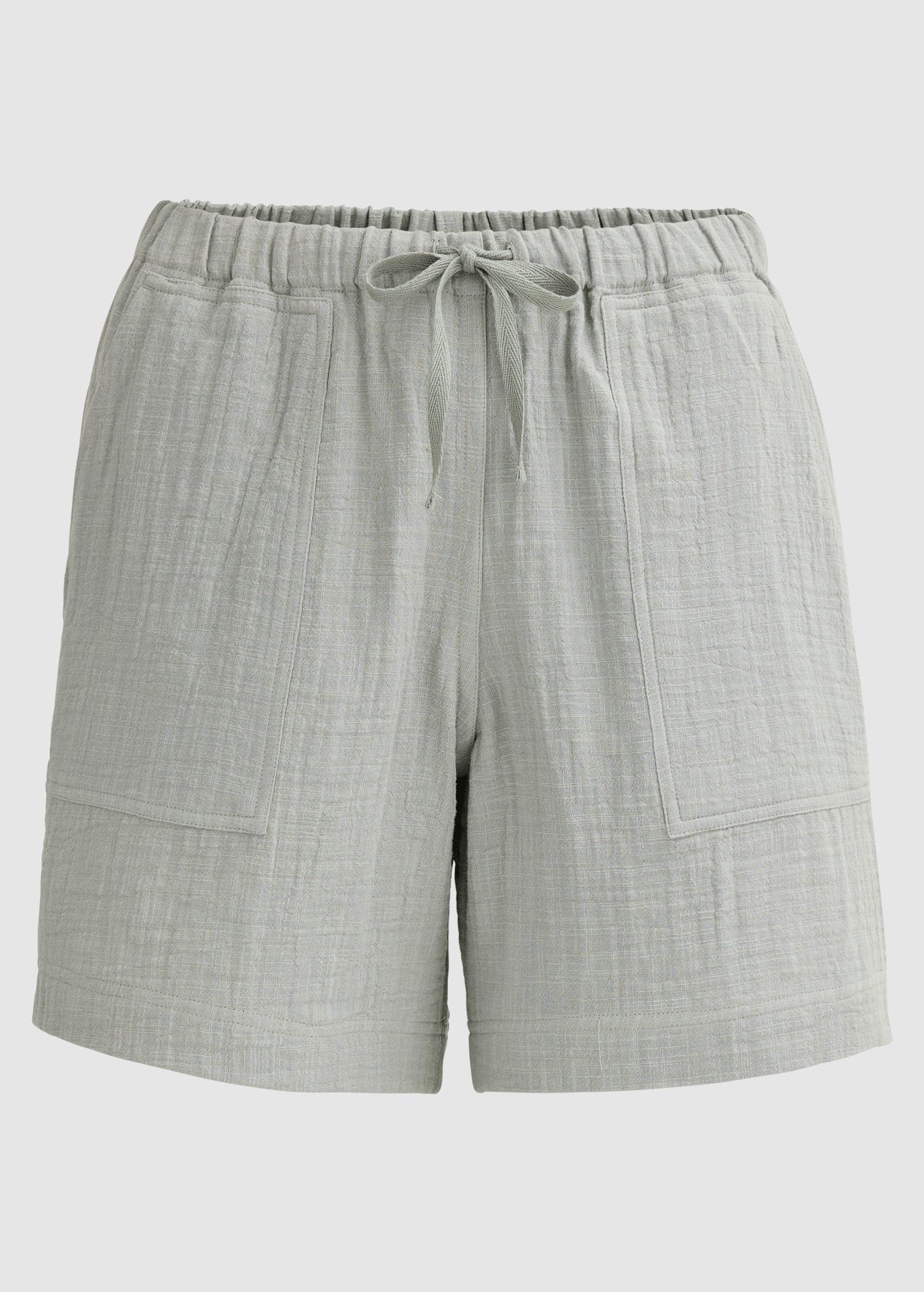 Slub Musselin-Shorts Salbei Slub Musselin-Shorts Salbei