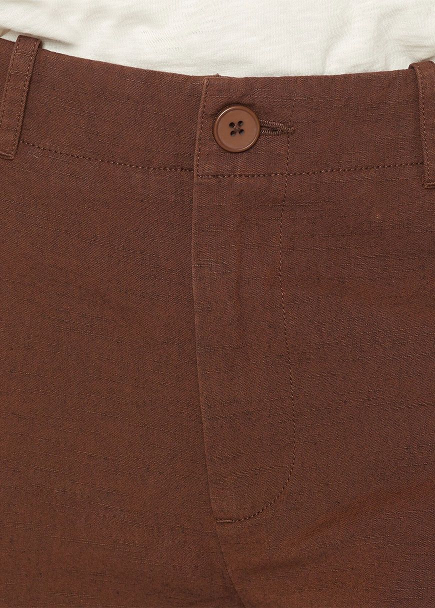 Posey Mid-Rise Wide Slub Yarn Cropped Pants