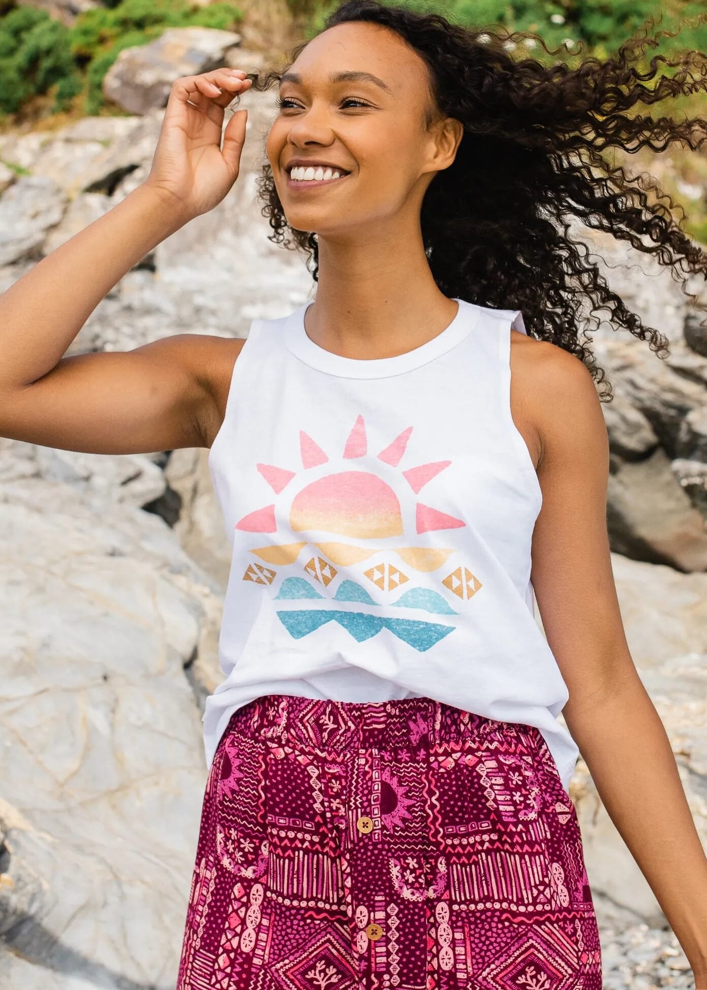 Sunray Recycled Cotton Vest White