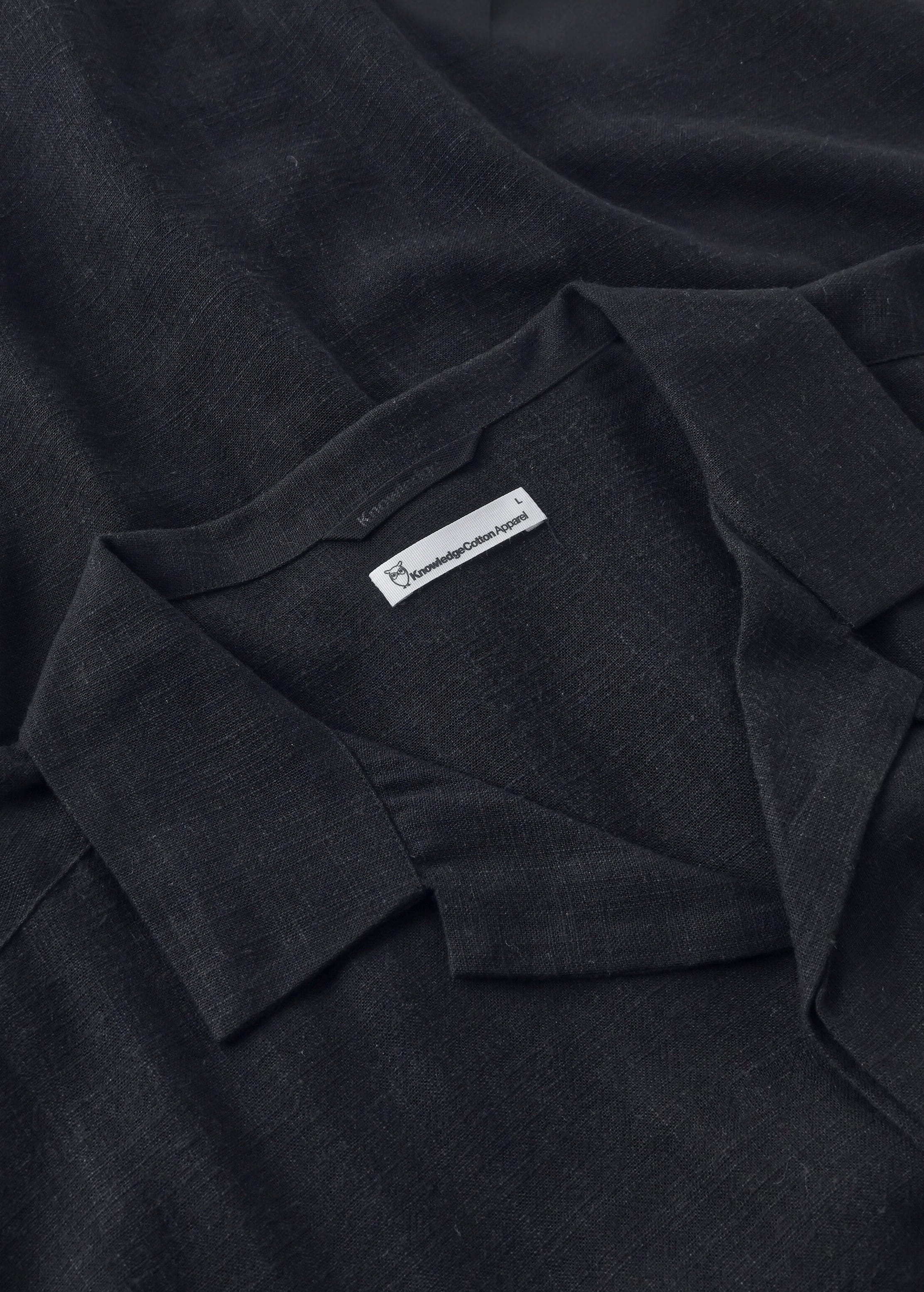 Moss Relaxed Linen-MIX Short Sleeve Shirt Black Jet Moss Relaxed Linen-MIX Short Sleeve Shirt Black Jet