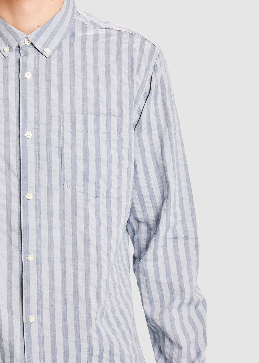 Elder Regular Fit Vertical Striped Shirt