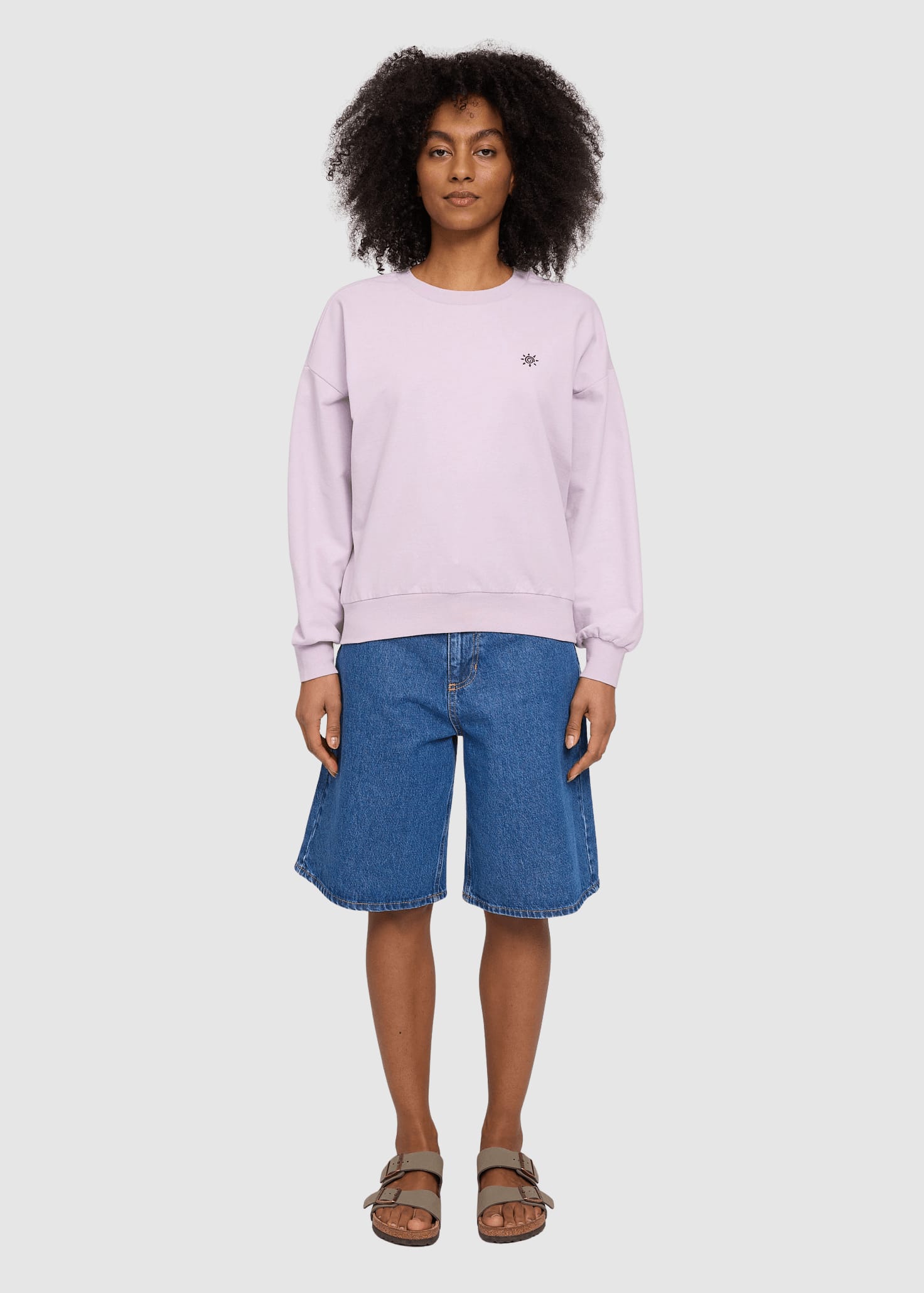 Back Print Sweatshirt Pastel Lilac/palm Back Print Sweatshirt Pastel Lilac/palm