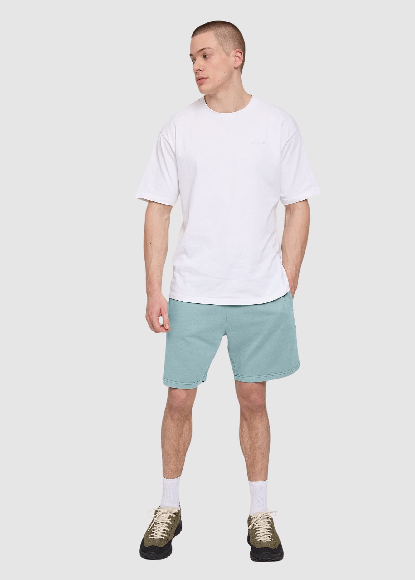 Genderless Natural Dye Sweat Shorts Natural Dye Turquoise