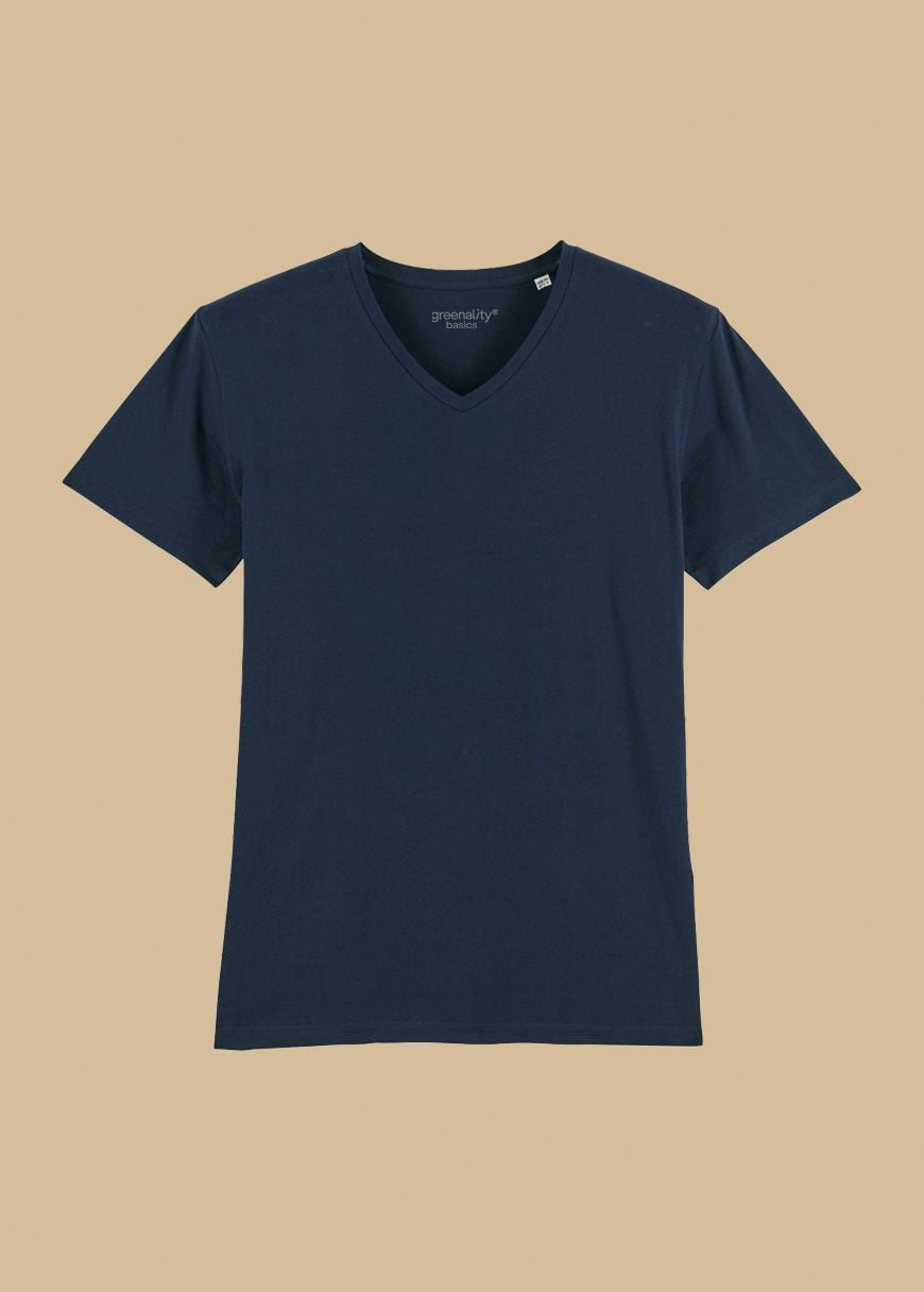 GXB-STTM562-FRENCHNAVY-05.jpg V-Neck T-Shirt Man French Navy