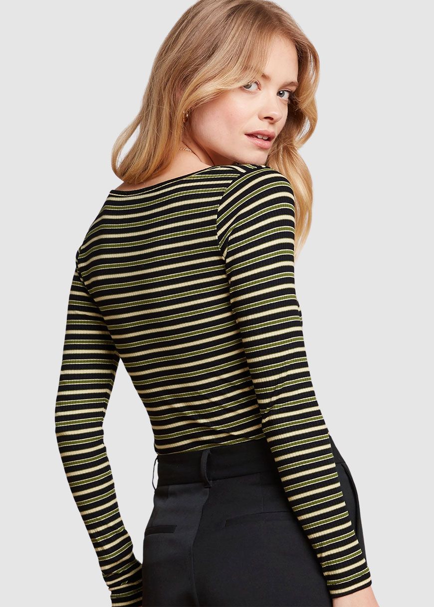 Carice V Top Pimm Stripe Carice V Top Pimm Stripe