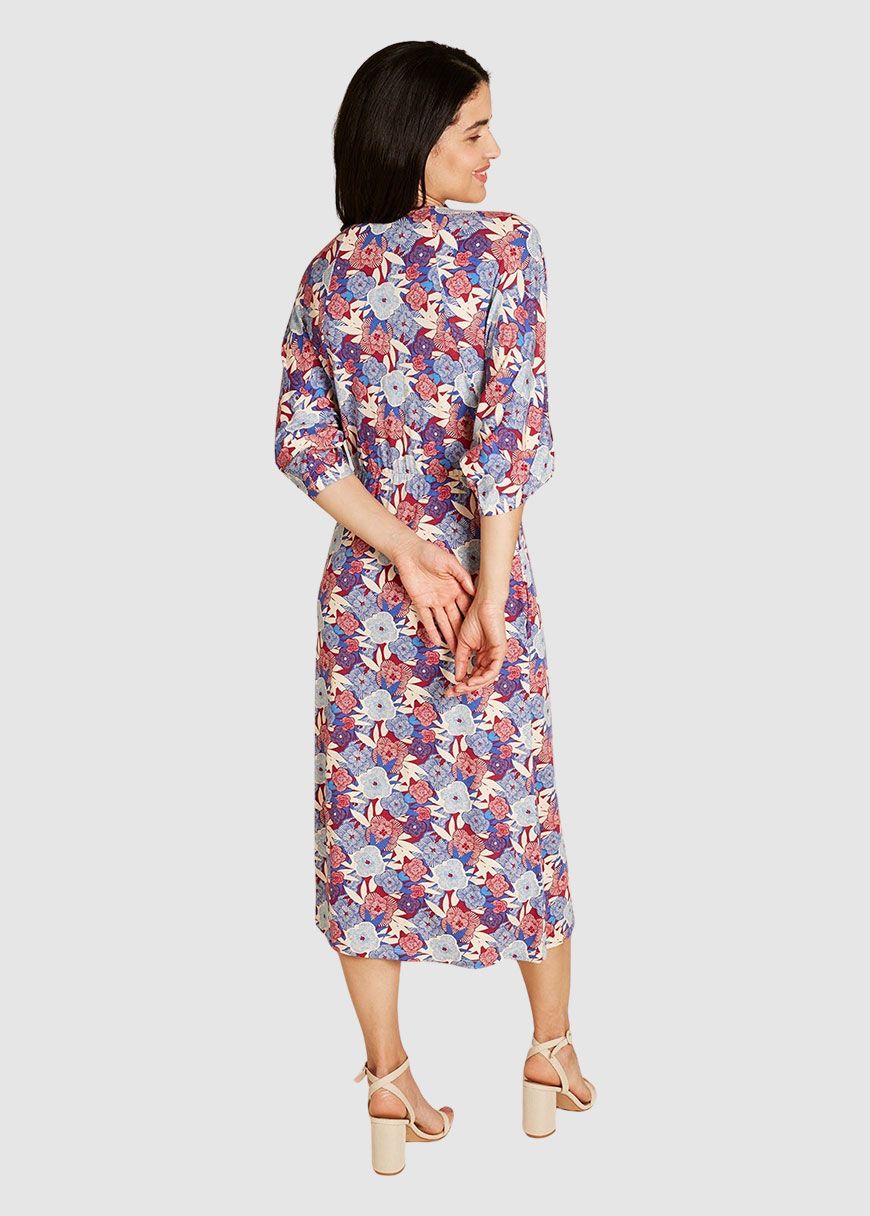 Midikleid aus Viskose