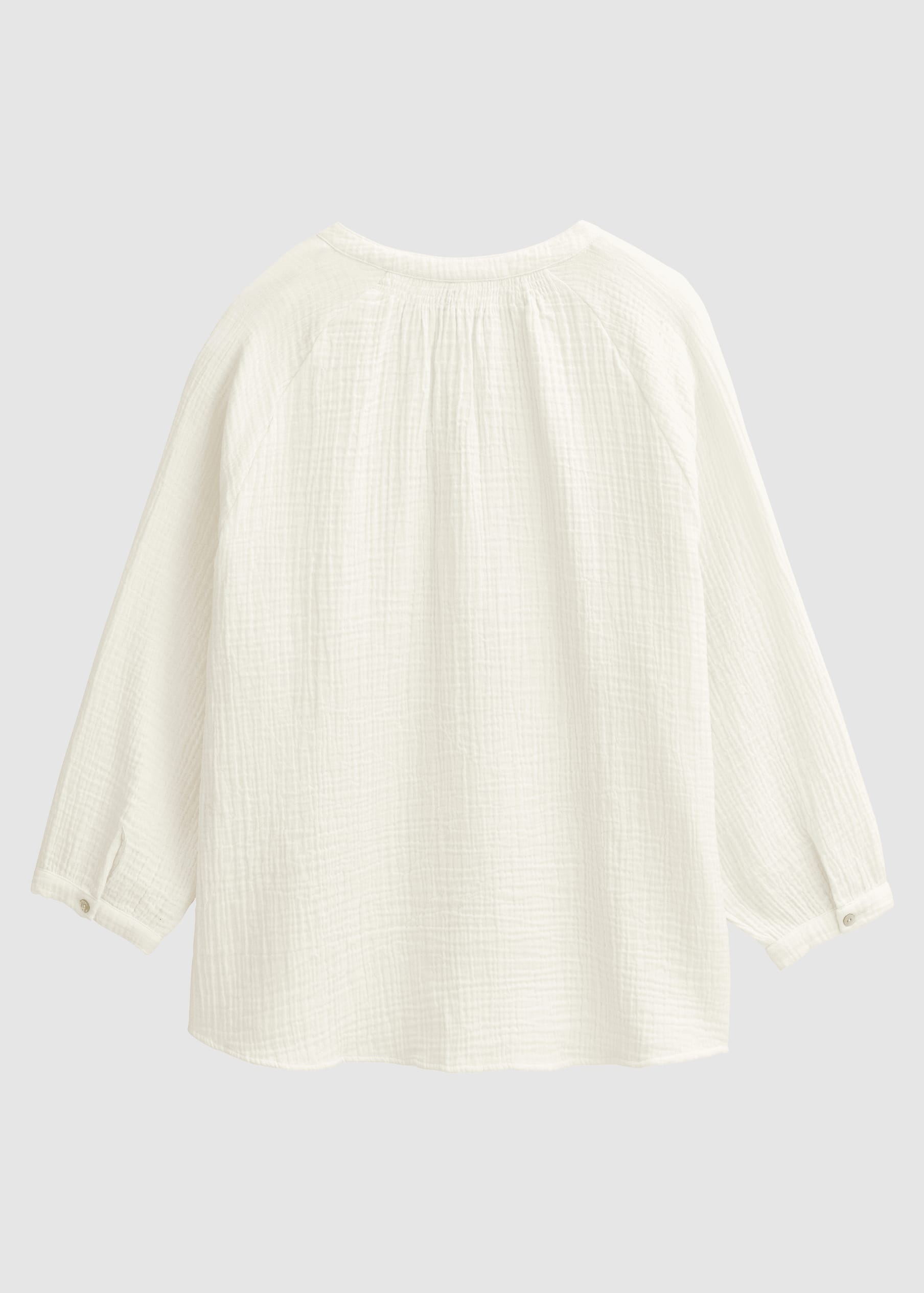 Musselin-Bluse Weiß Musselin-Bluse Weiß