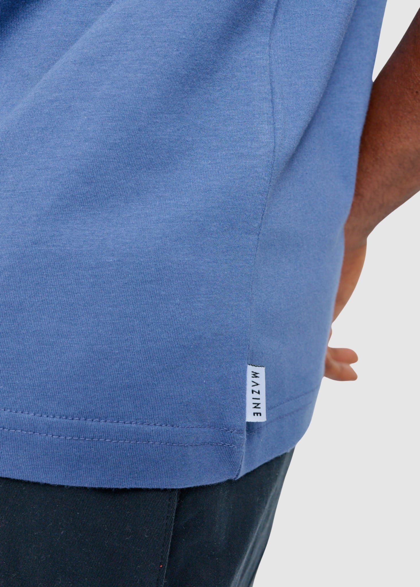 Back Print T-Shirt Blue Indigo Palm Back Print T-Shirt Blue Indigo Palm
