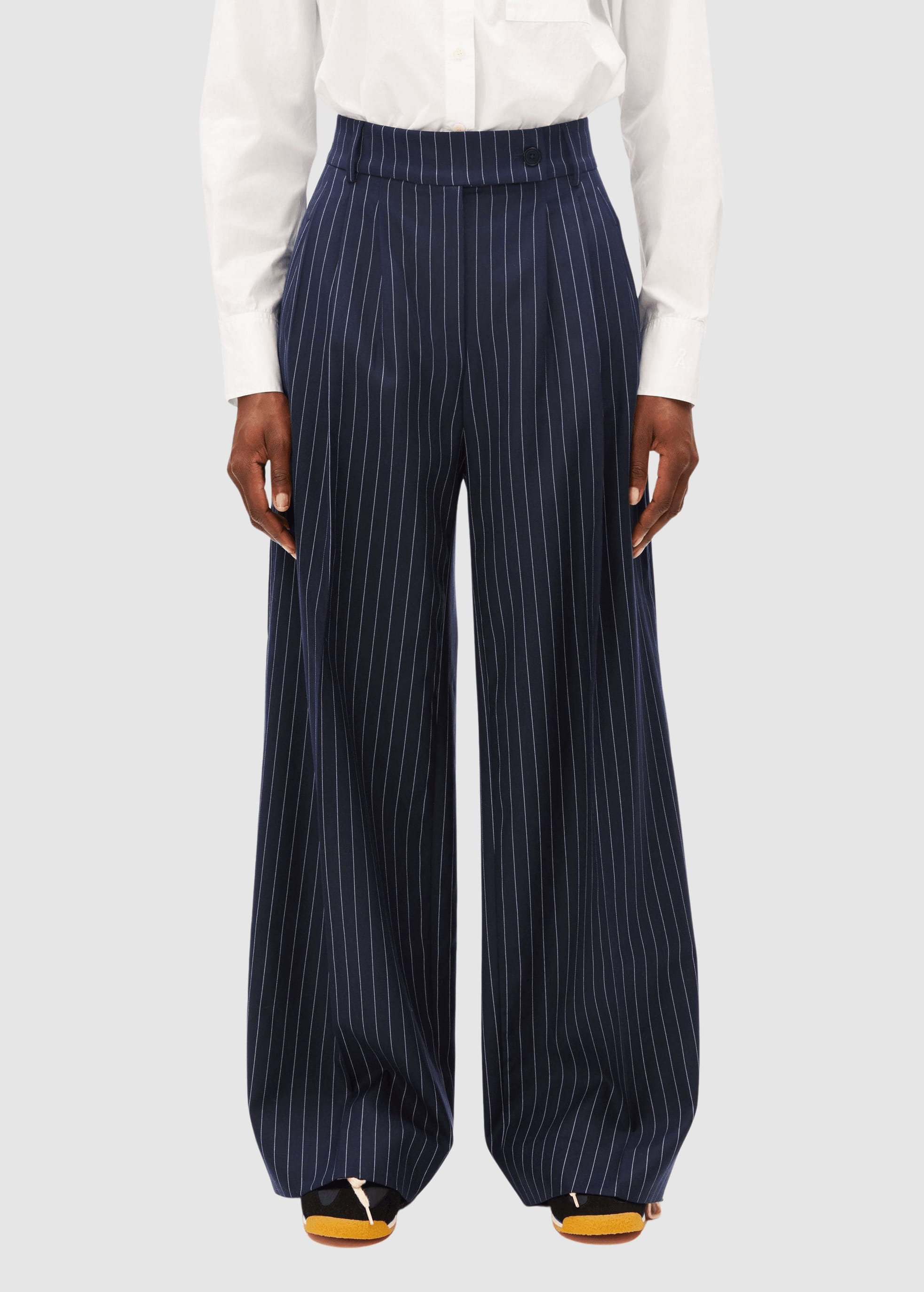 Pinstripe Kaayua Pant Night Sky-White