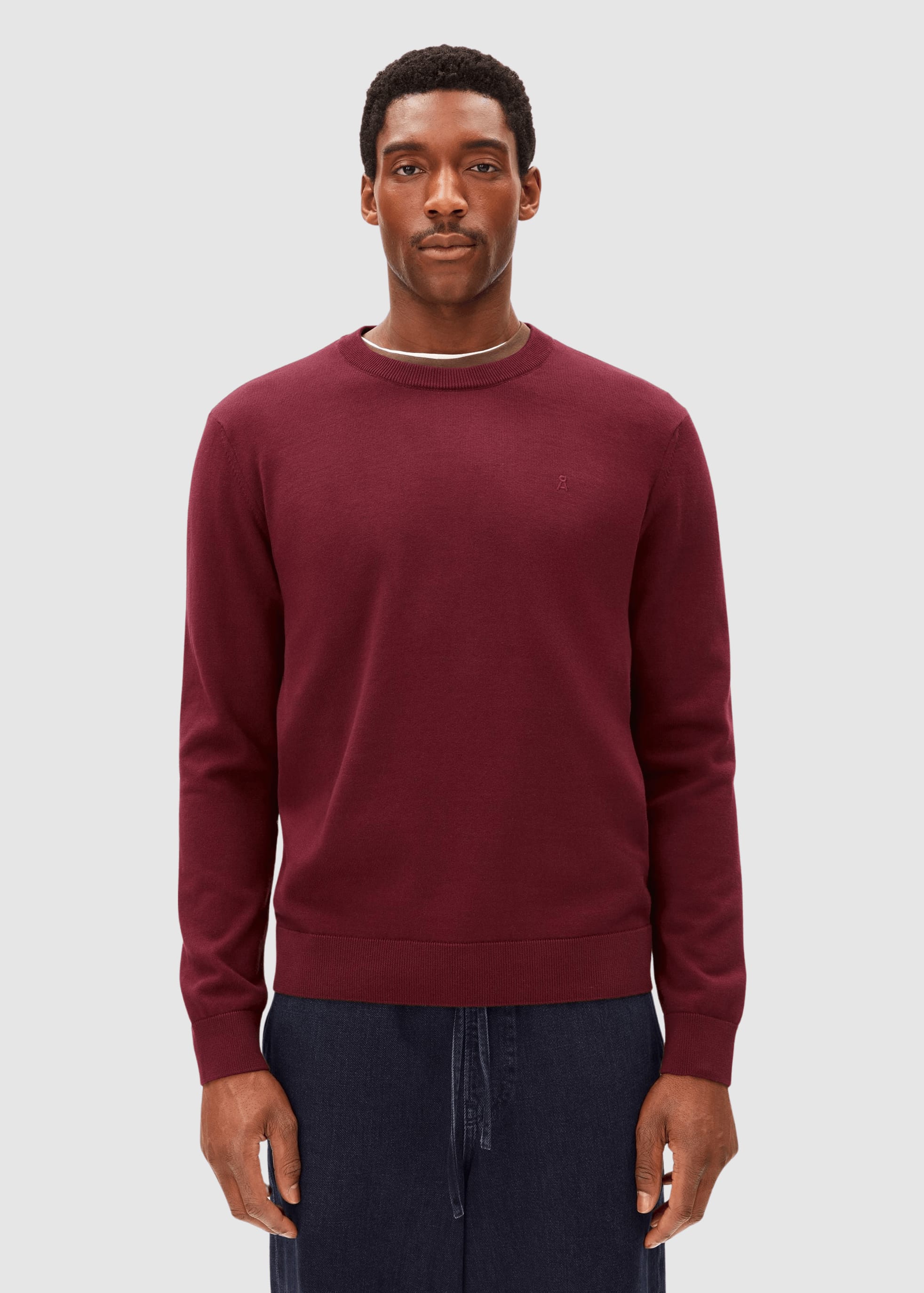 armedangels-loukaa-knit-sweater-velvet-red-1.jpeg Loukaa Knit Sweater Velvet Red