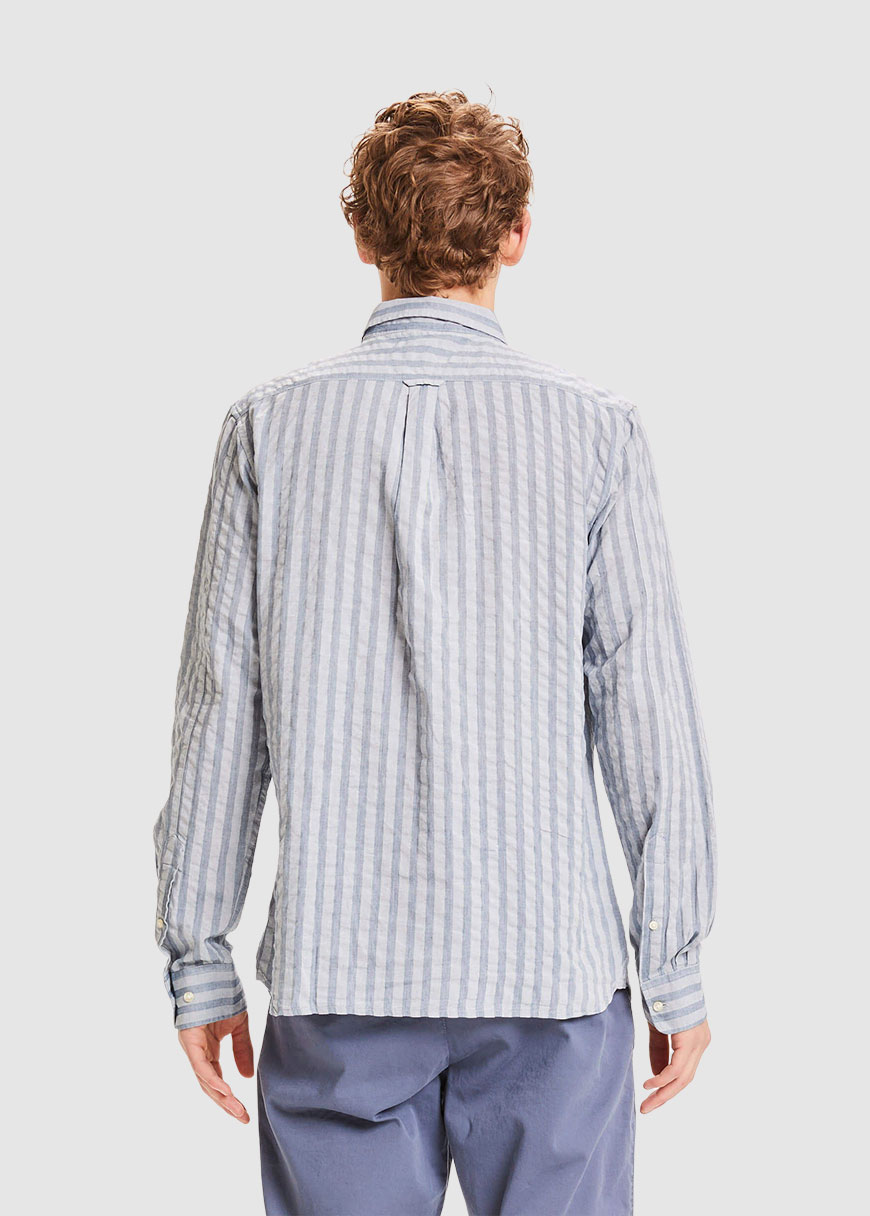 Elder Regular Fit Vertical Striped Shirt