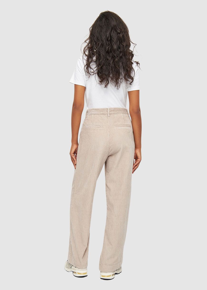 Posey Wide High-Rise Irregular Corduroy Pants