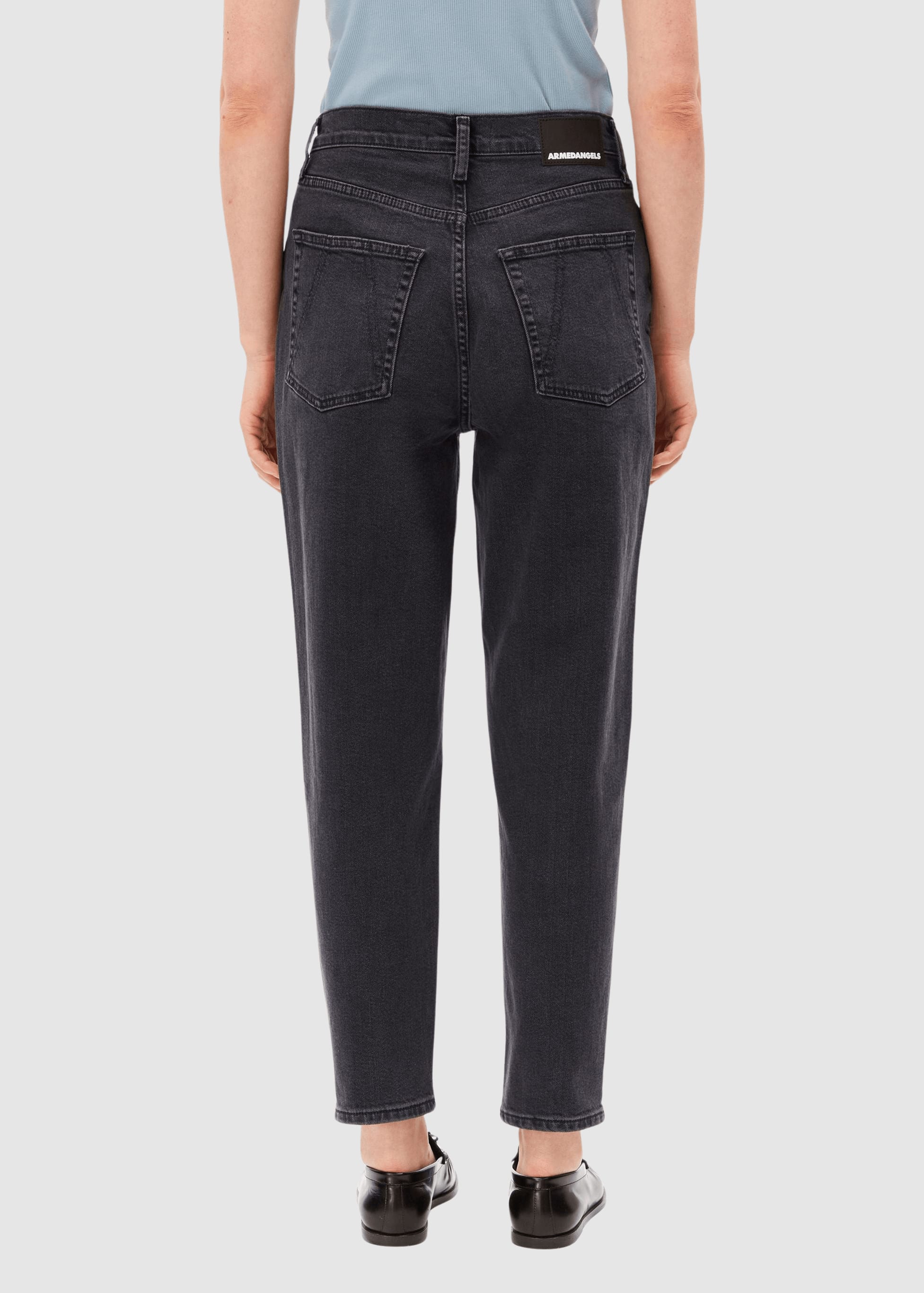Mairaa High Waist Mom Jean Ebony