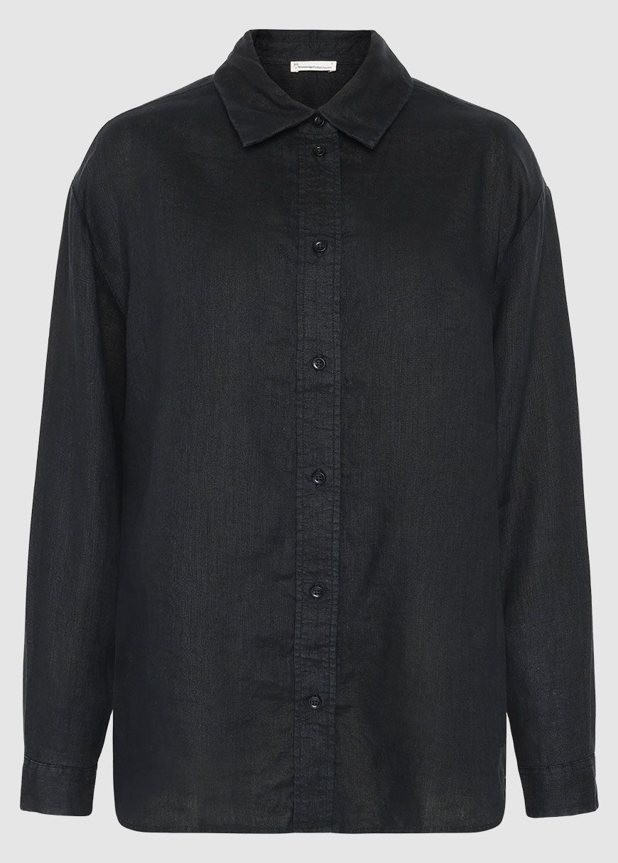 Loose Linen Long Sleeved Shirt