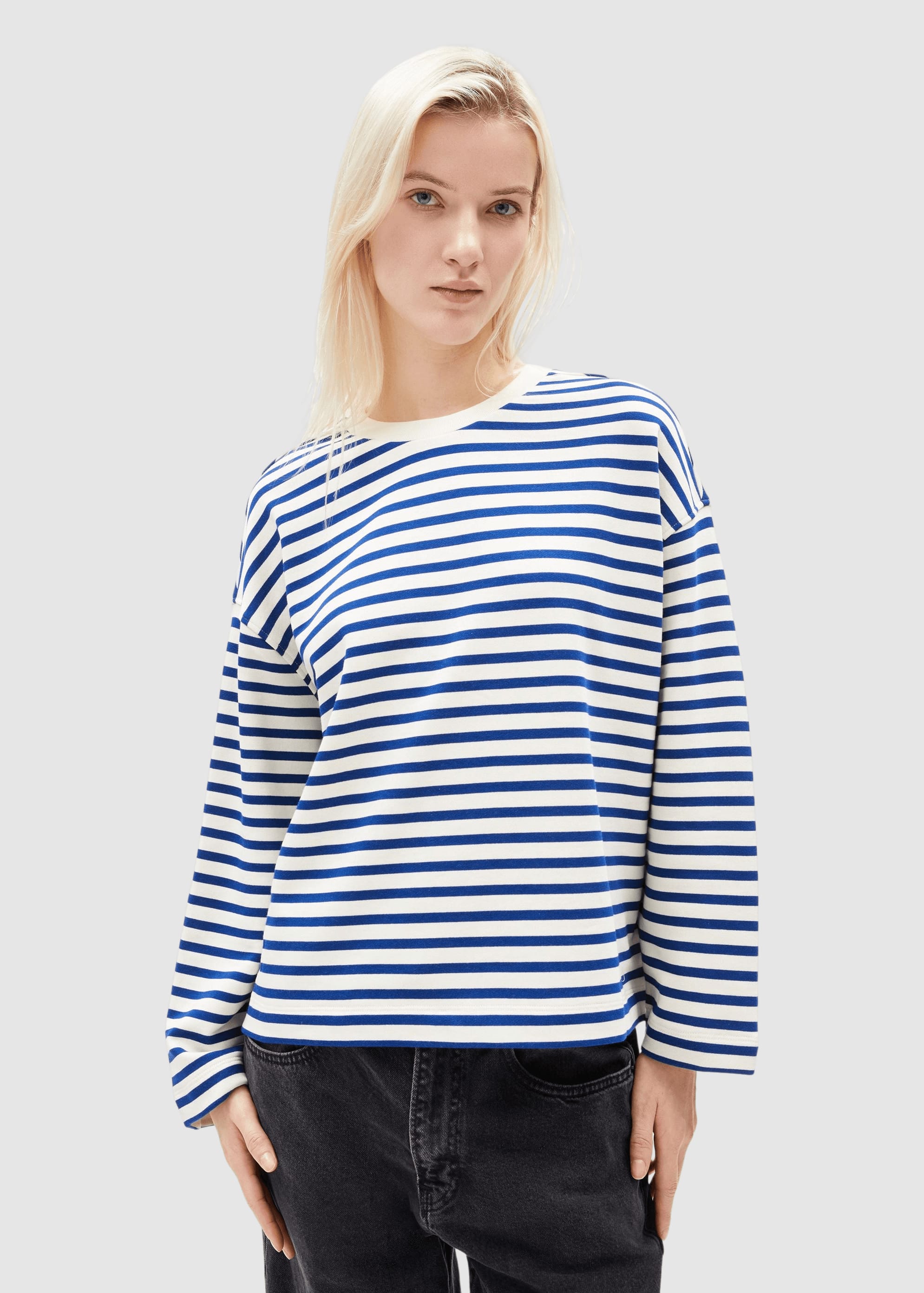 Frankaa Maarlen Stripe Sweat Undyed-Dynamo Blue Frankaa Maarlen Stripe Sweat Undyed-Dynamo Blue