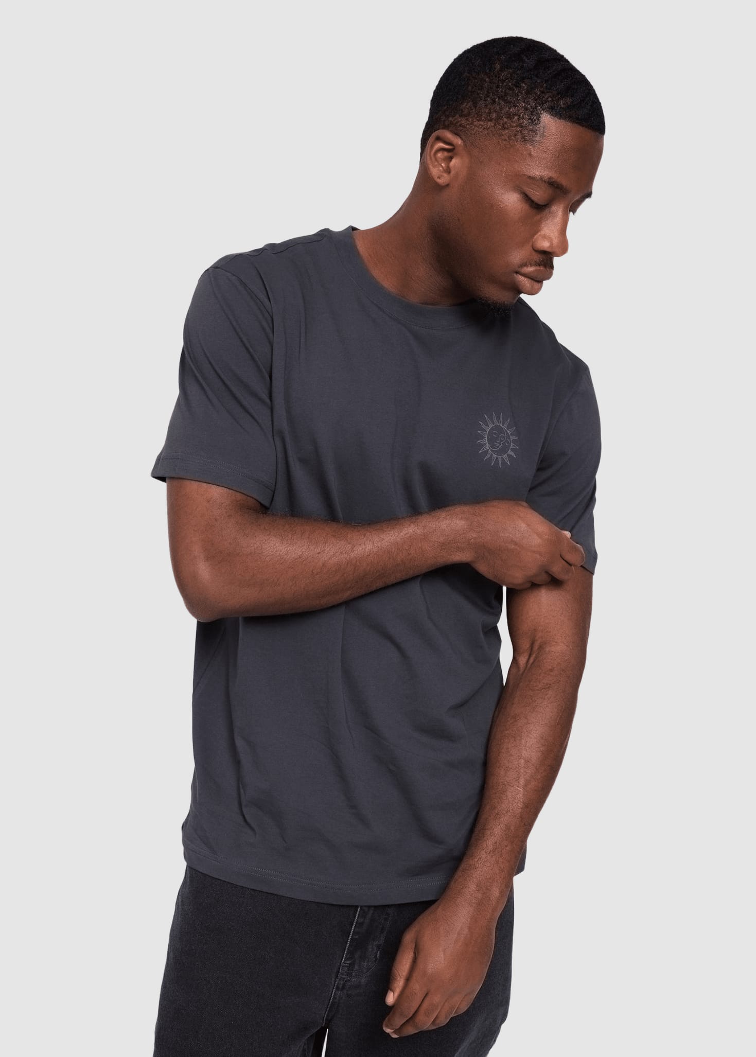 Chest Print T-Shirt Obsidian
