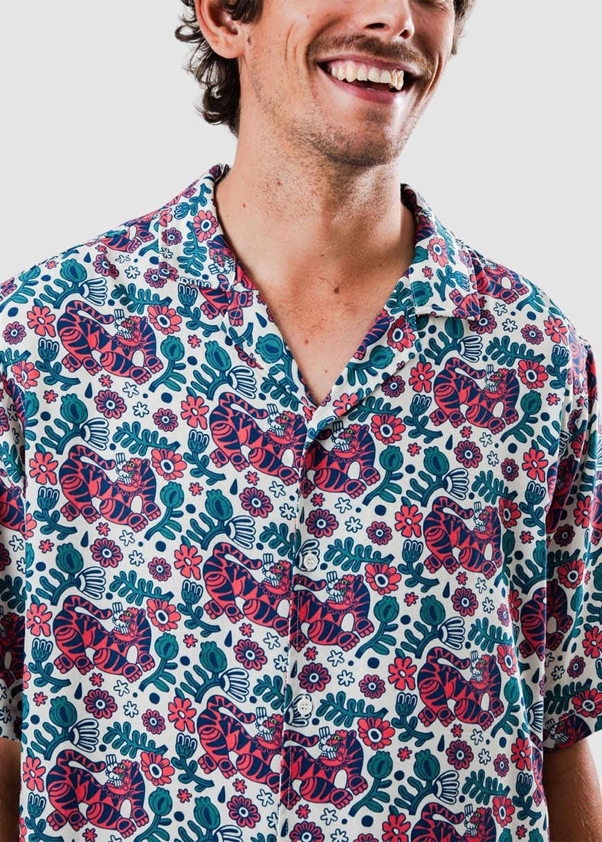 Asis Percales Tigris Aloha Shirt