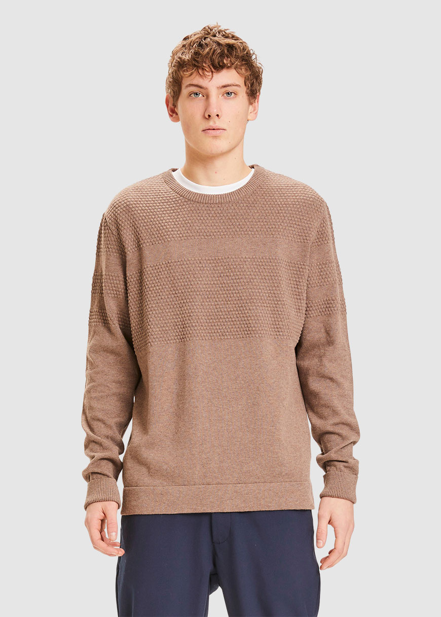 Field Bobble Knit Crew Neck