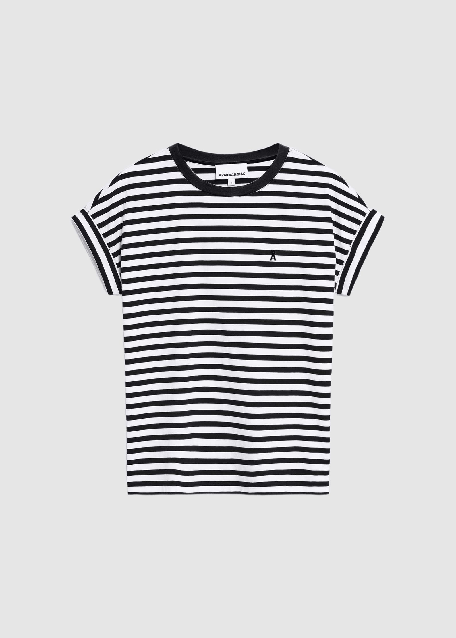 armedangels-idaara-stripe-t-shirt-white-black-6.jpeg Idaara Stripe T-Shirt White-Black