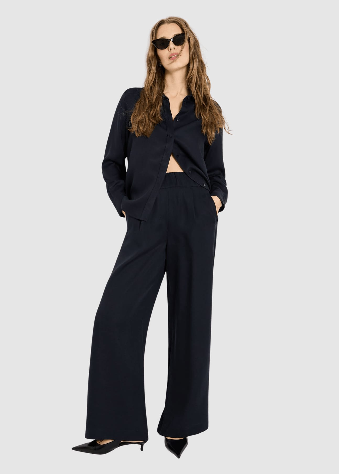 Hose Mit Weitem Bein Midnight