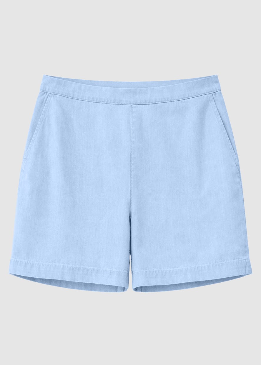 Tencel Shorts Light Blue Wash