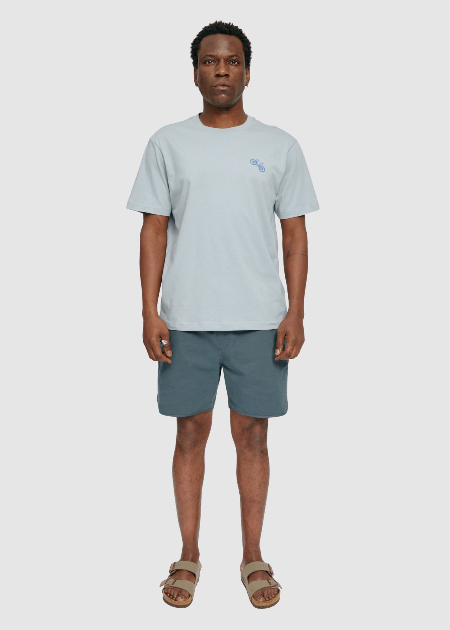 Chest Print T-Shirt Ice Blue Chest Print T-Shirt Ice Blue
