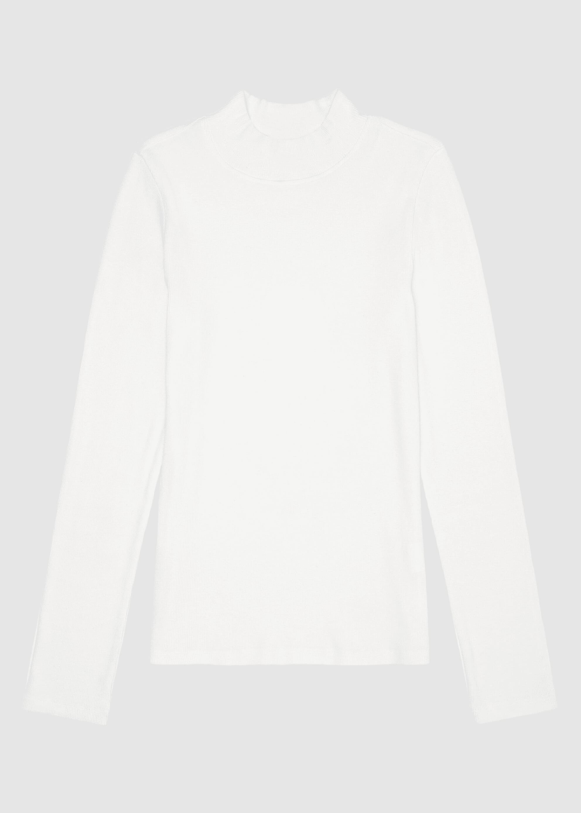 Rib Mock Neck Star White