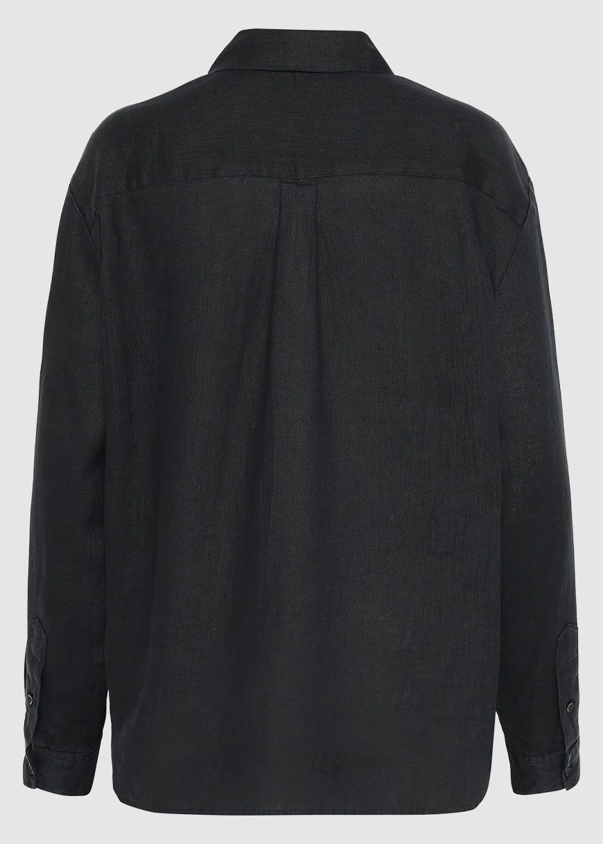 Loose Linen Long Sleeved Shirt