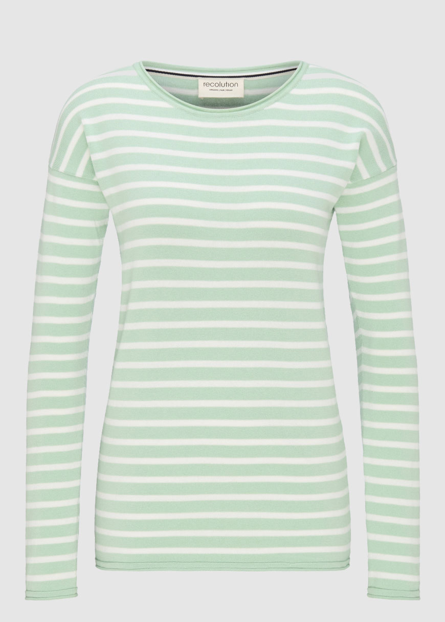 Knit Crew Neck Stripes