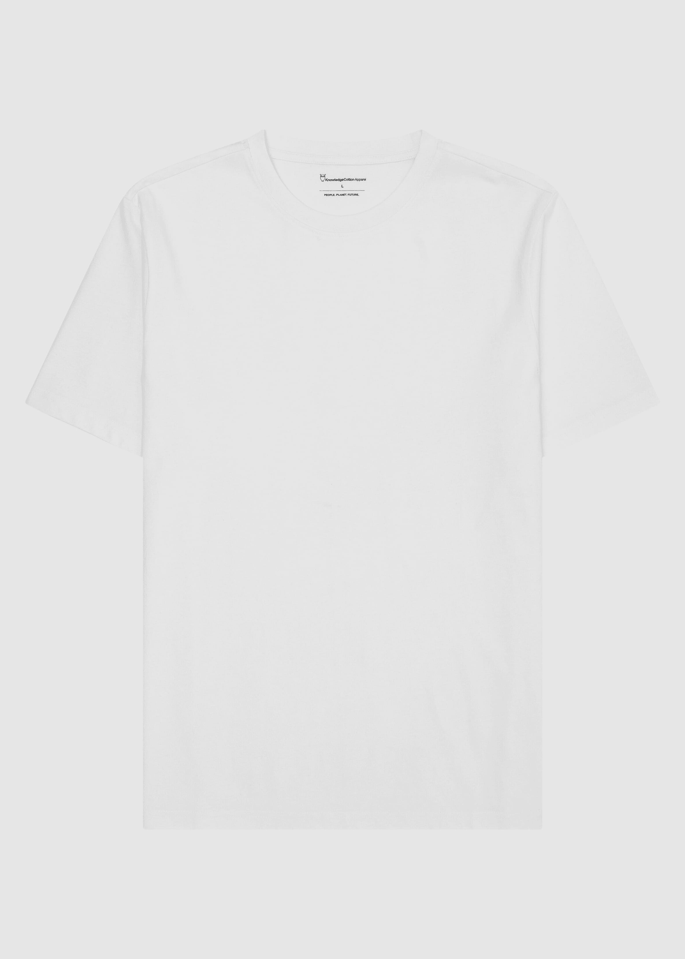 knowledge-cotton-apparel-basic-t-shirt-bright-white-1.jpeg Basic T-Shirt Bright White