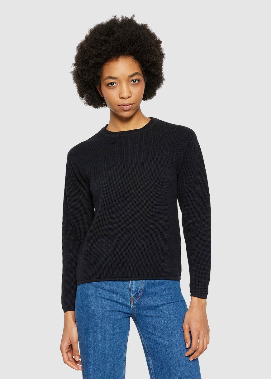 Cotton Micro Bubble Crew Neck Knit Cotton Micro Bubble Crew Neck Knit