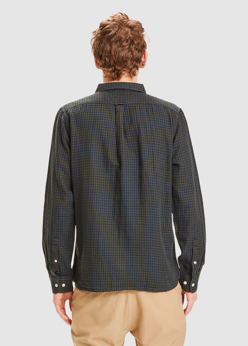 Double Layer Checkered Custom Fit Shirt