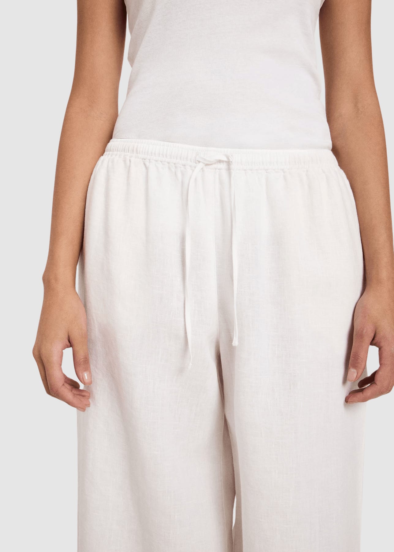 Hose Mit Tunnelzug Bright White