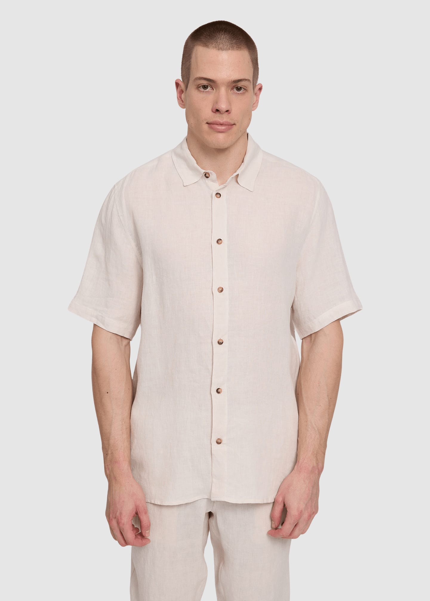 Shortsleeve Linen Shirt Moon