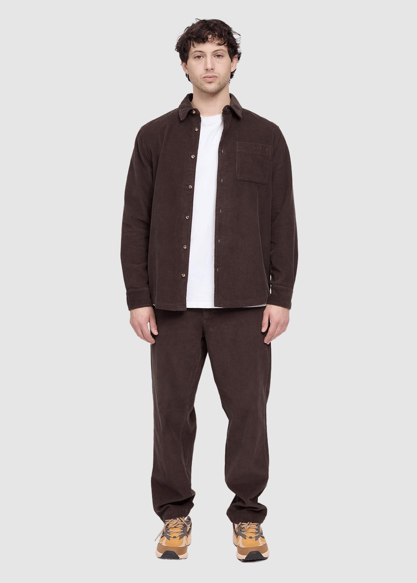 Pocket Corduroy Shirt Black Coffee
