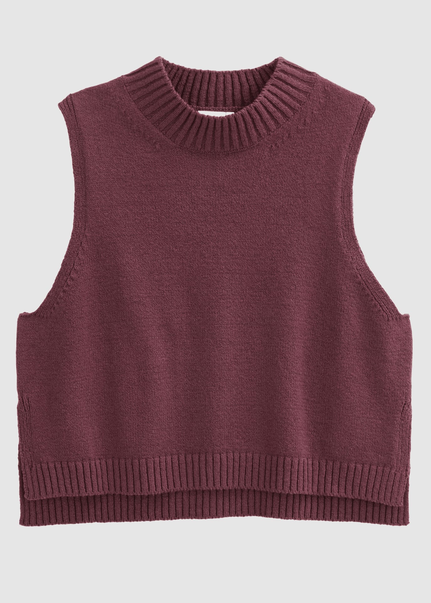 people-wear-organic-boucl-strick-pullunder-burgunder-1.jpeg Boucléstrick-Pullunder Burgunder