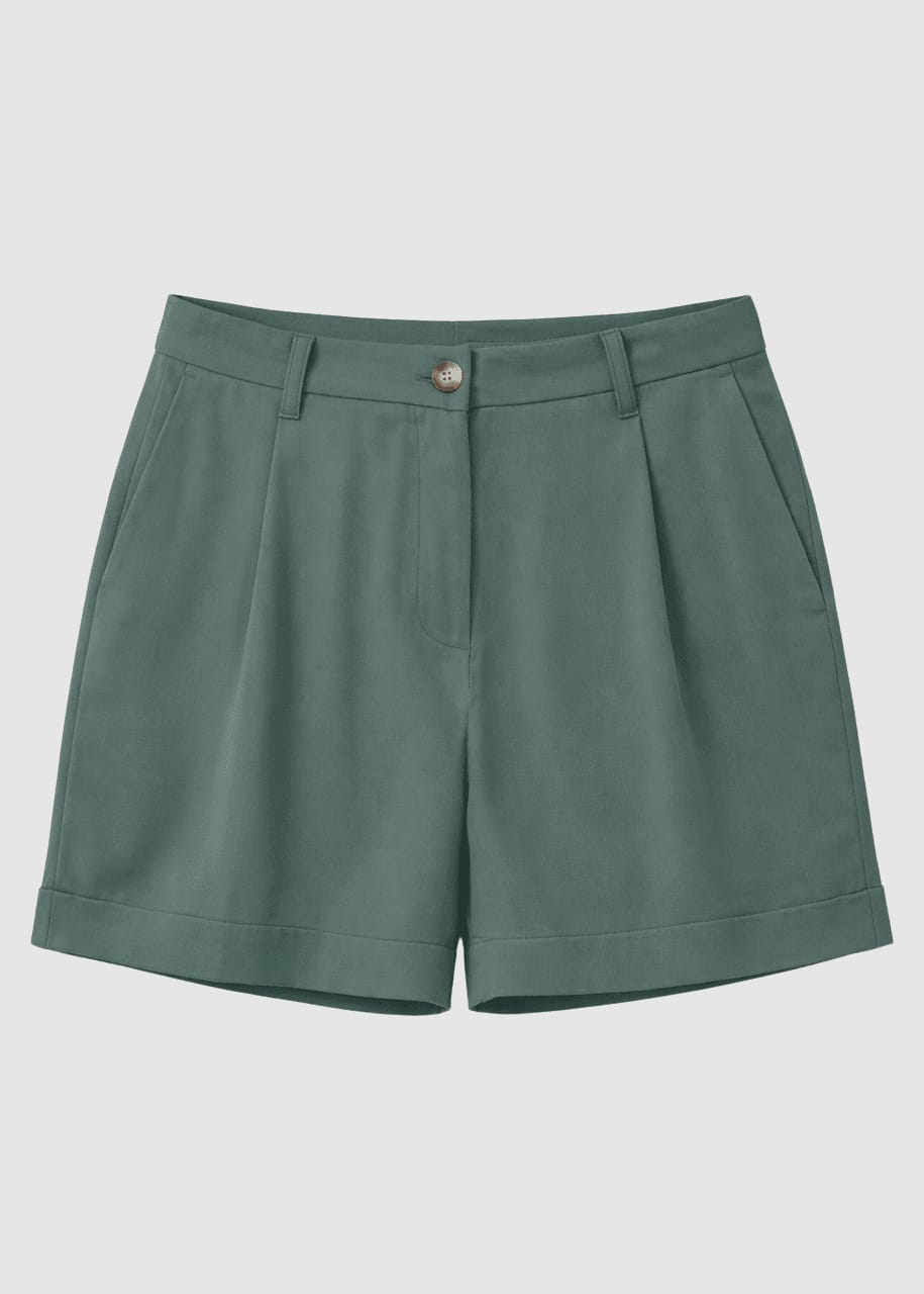 Pleated Viscose Shorts Bottle