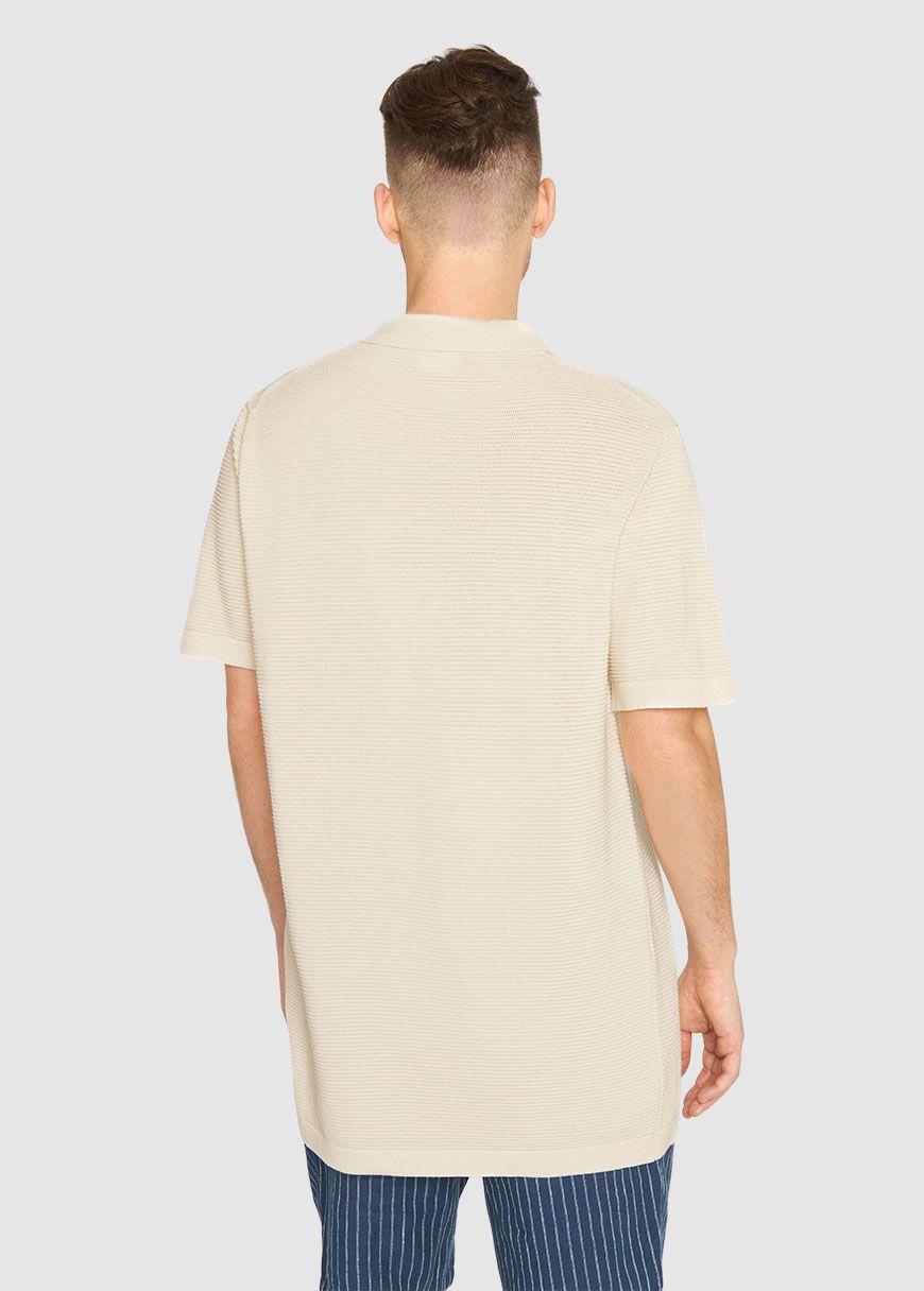 Polo With Zipper In Reverse Knit Polo With Zipper In Reverse Knit