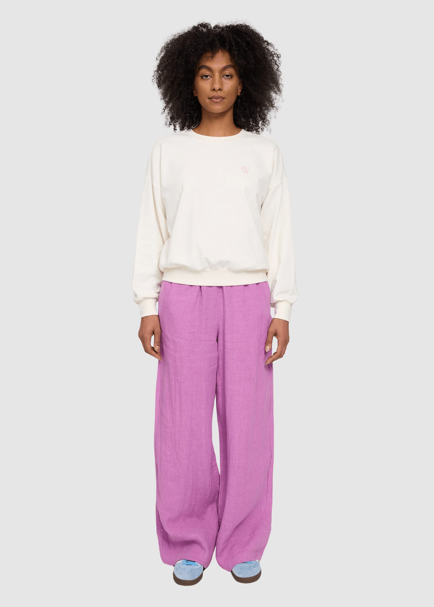 Back Print Sweatshirt Offwhite/flowers Back Print Sweatshirt Offwhite/flowers