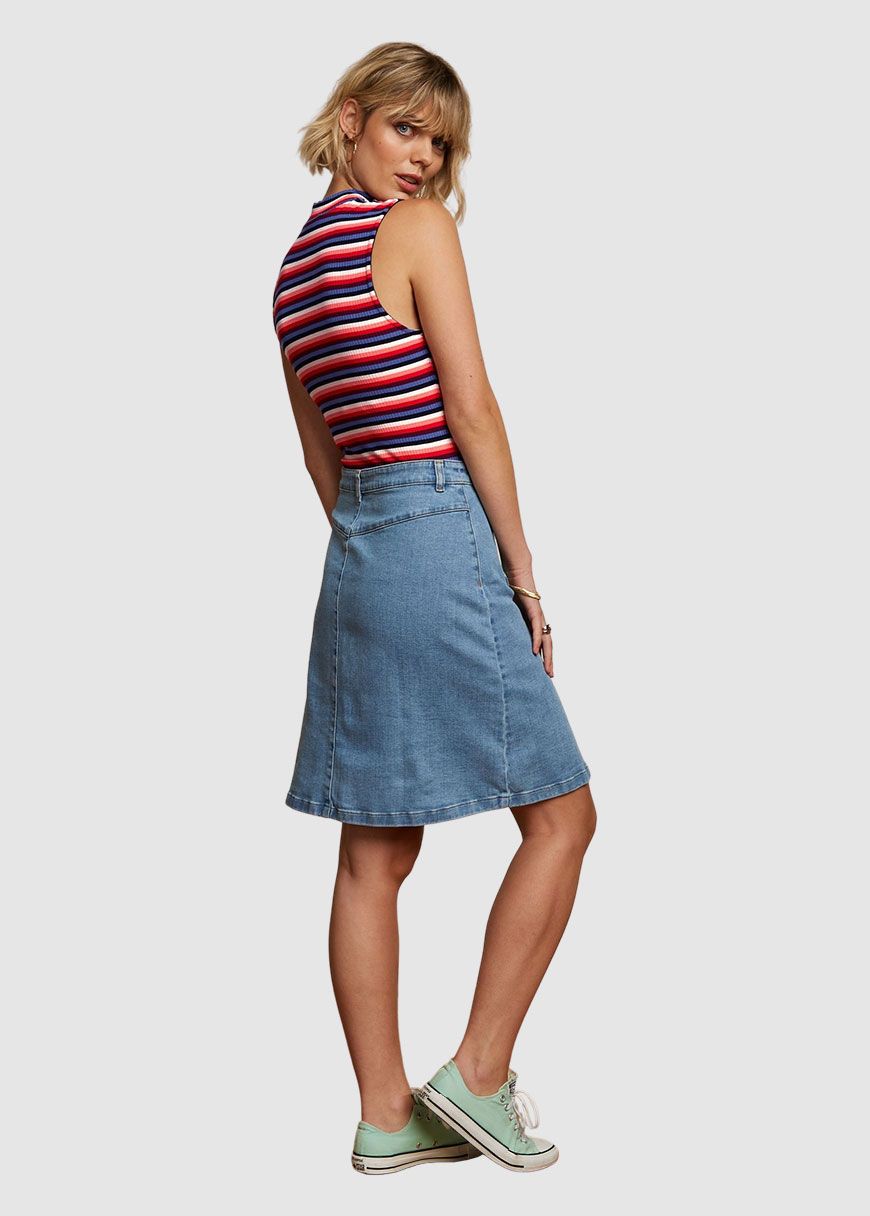 Mary Skirt Strata Denim Mary Skirt Strata Denim