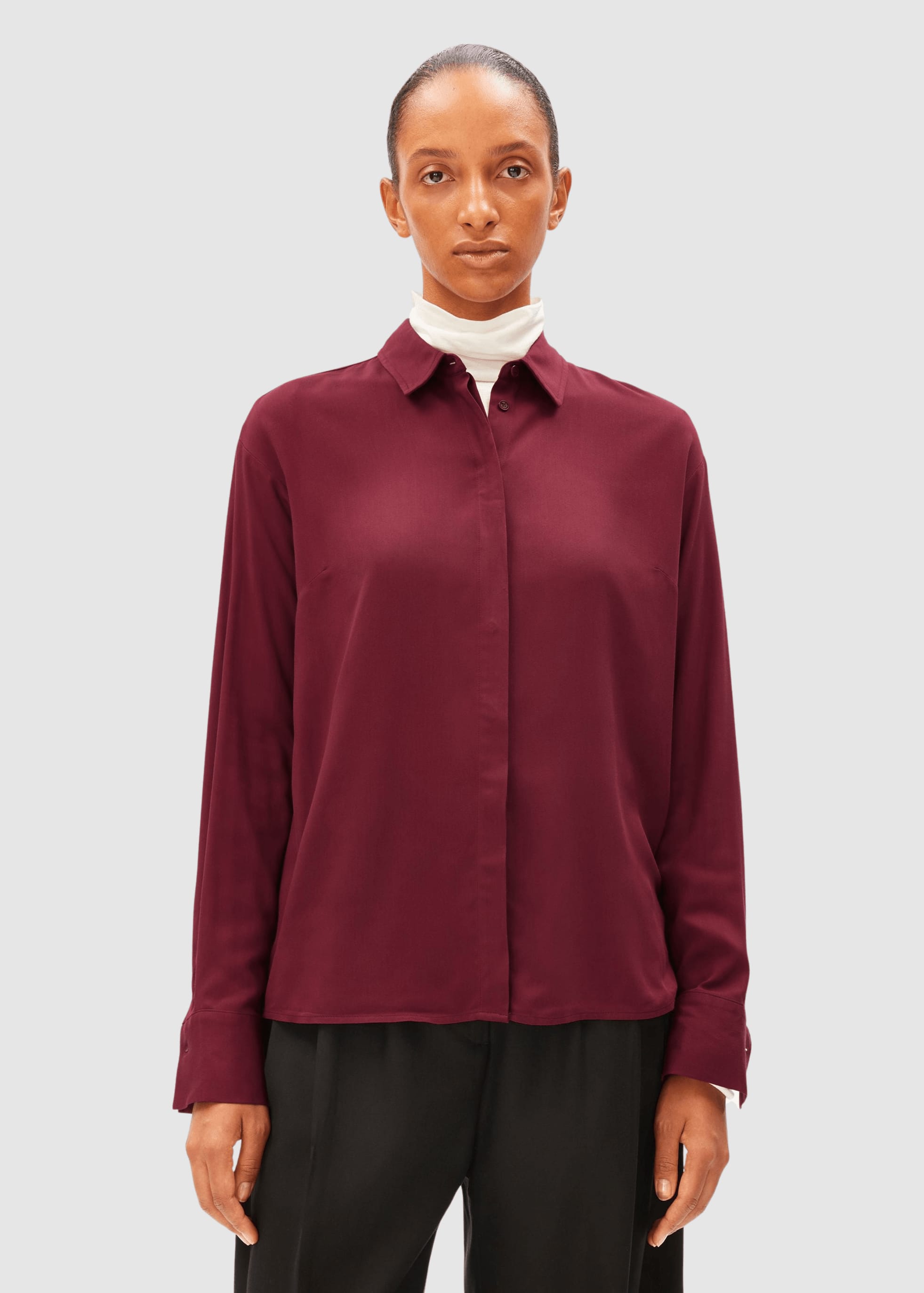armedangels-larisaana-longsleeve-blouse-velvet-red-1.jpeg Larisaana Longsleeve Blouse Velvet Red