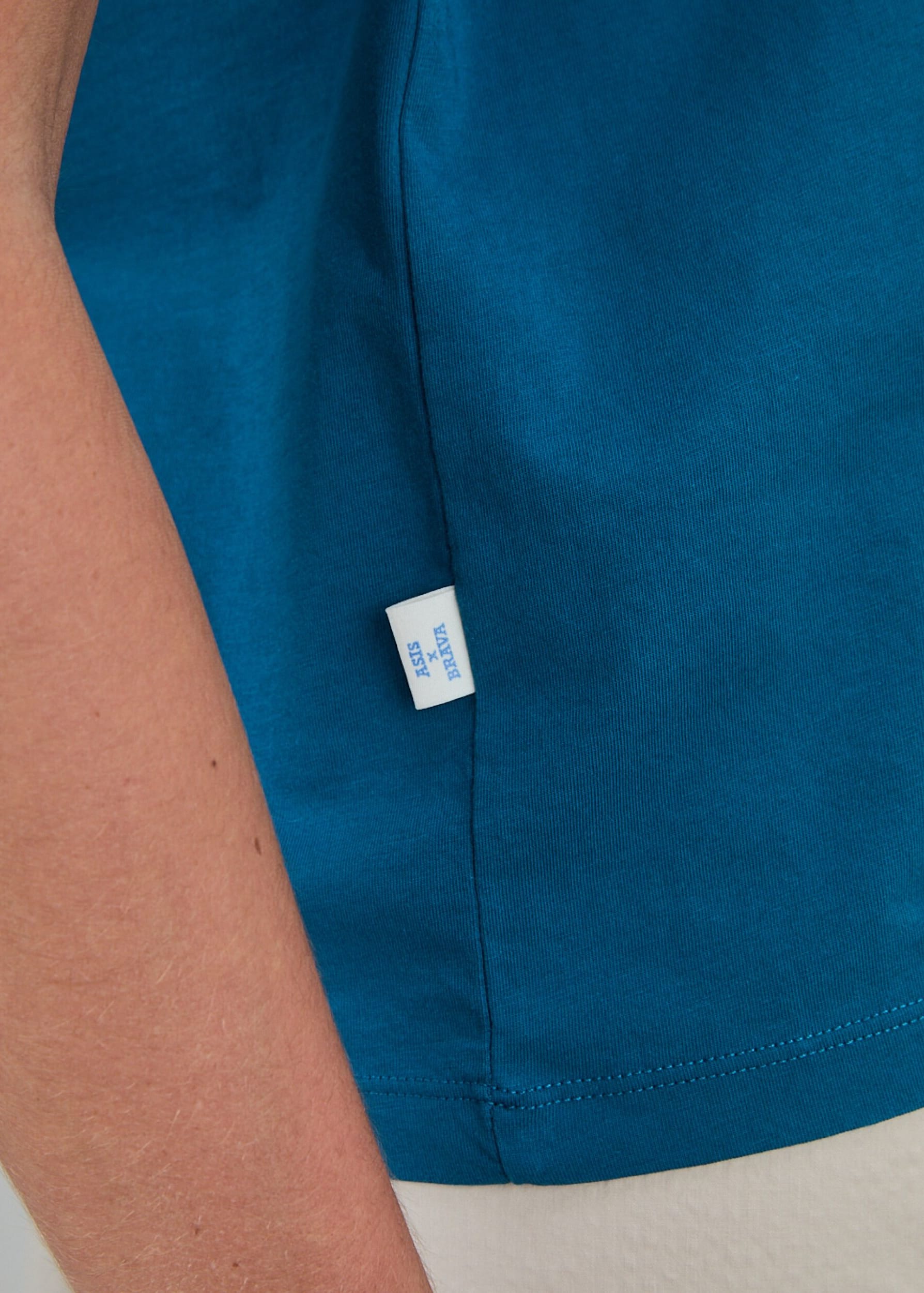 Asis Percales Daisy Scoop Tee Blue