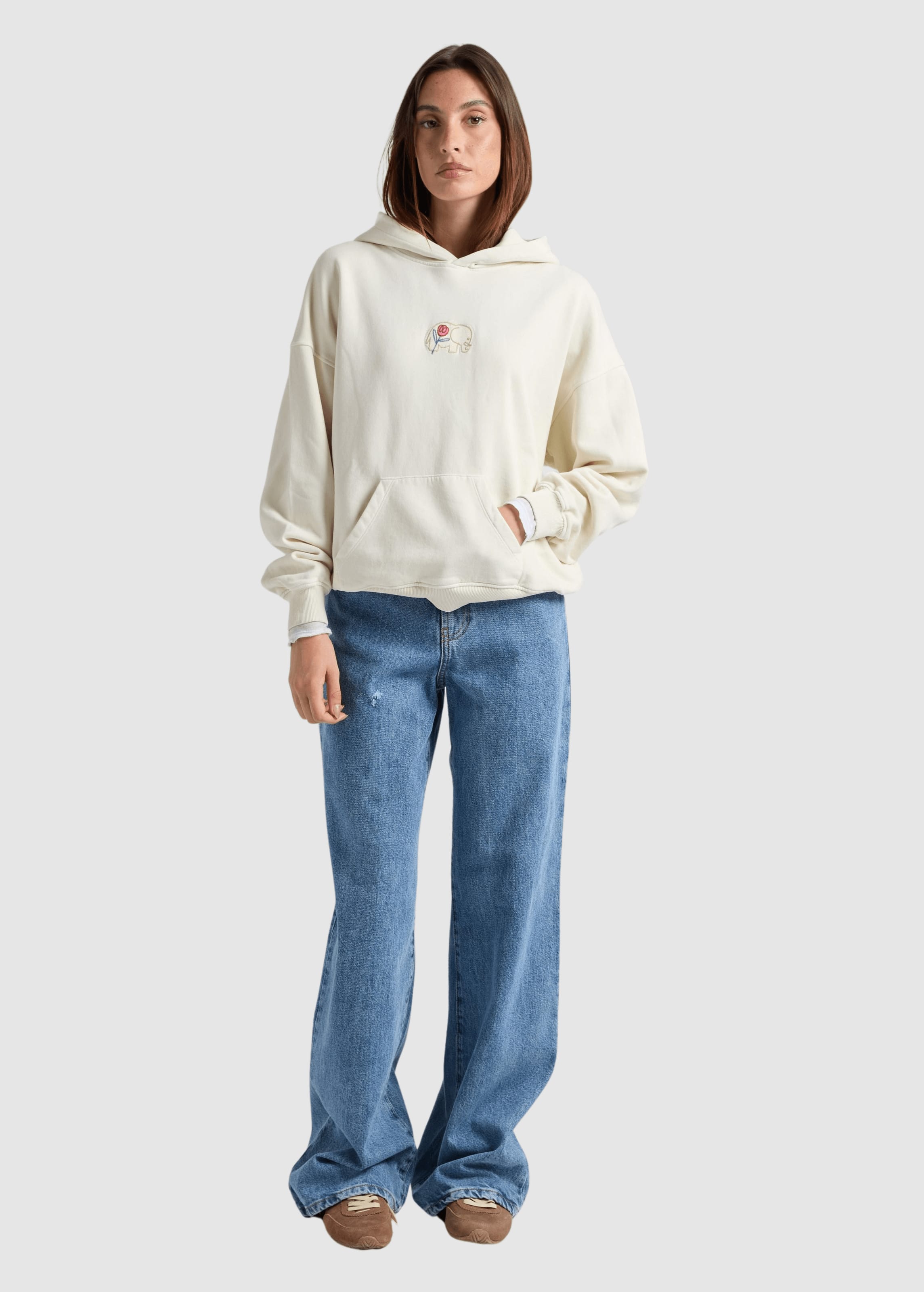 Women’s Crisantemo Hoodie Antique White